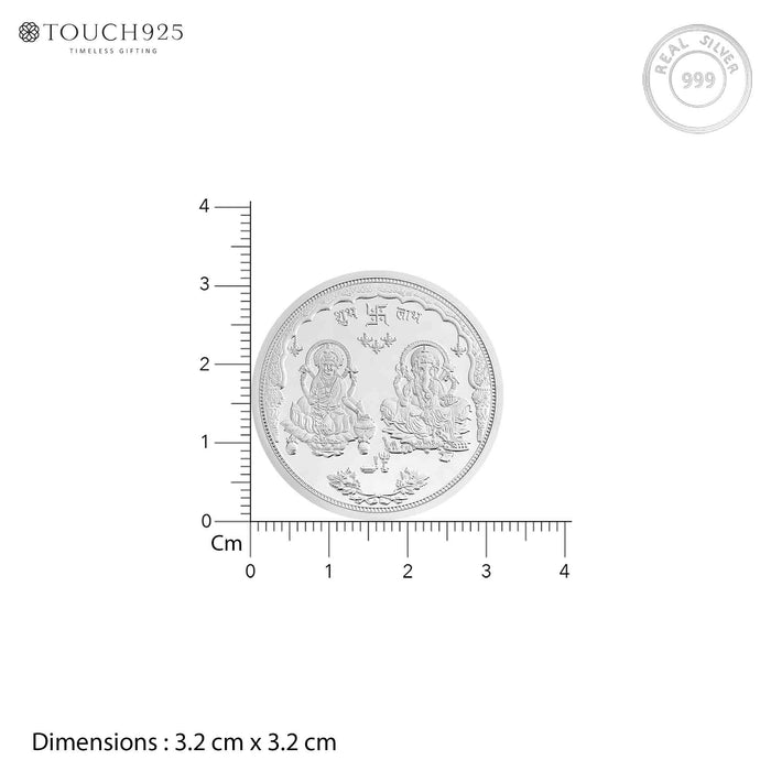 10-100g  Lakshmi Ganesh Pure 999 Silver Coin
