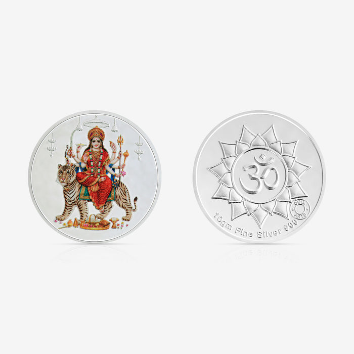 10g Durga Maa Pure 999 Silver Coin