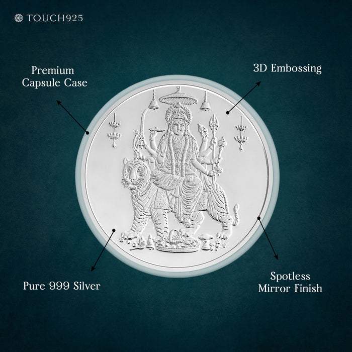 10g Durga Maa Pure 999 Silver Coin