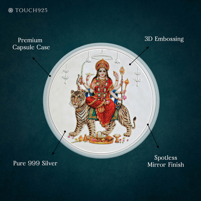10g Durga Maa Pure 999 Silver Coin