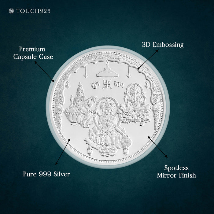 10g Lakshmi Ganesh Saraswati 999 Silver Coin