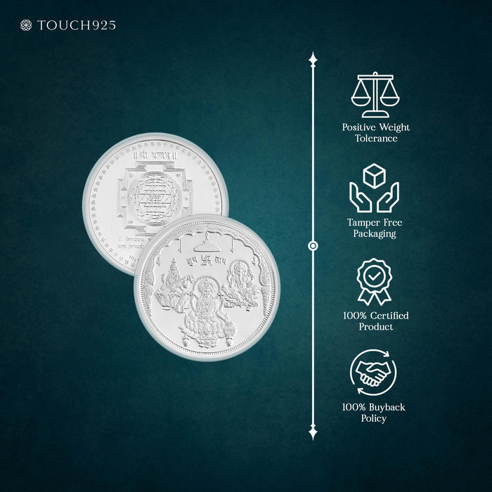 10g Lakshmi Ganesh Saraswati 999 Silver Coin
