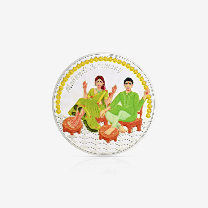 10g Mehendi Ceremony Pure 999 Silver Coin