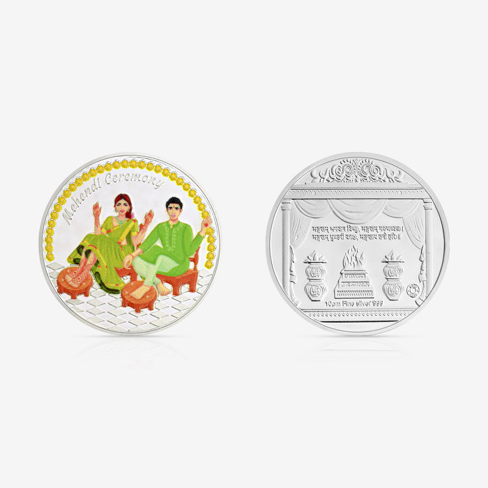 10g Mehendi Ceremony Pure 999 Silver Coin