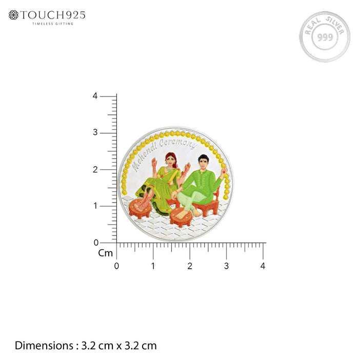 10g Mehendi Ceremony Pure 999 Silver Coin