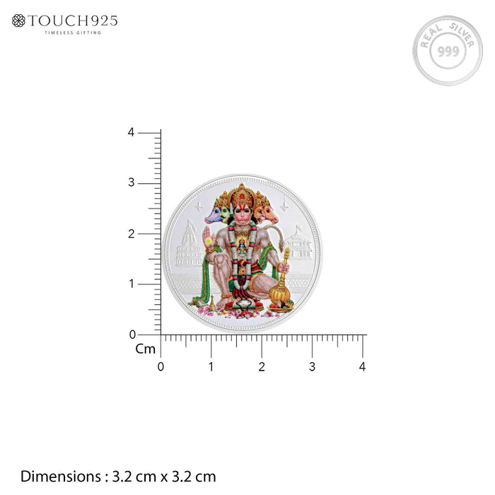 10g Panchmukhi Hanuman Ji Pure 999 Silver Coin
