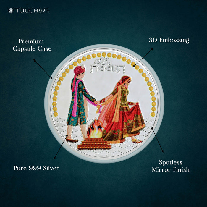 10g Shubh Vivah Pure 999 Silver Coin