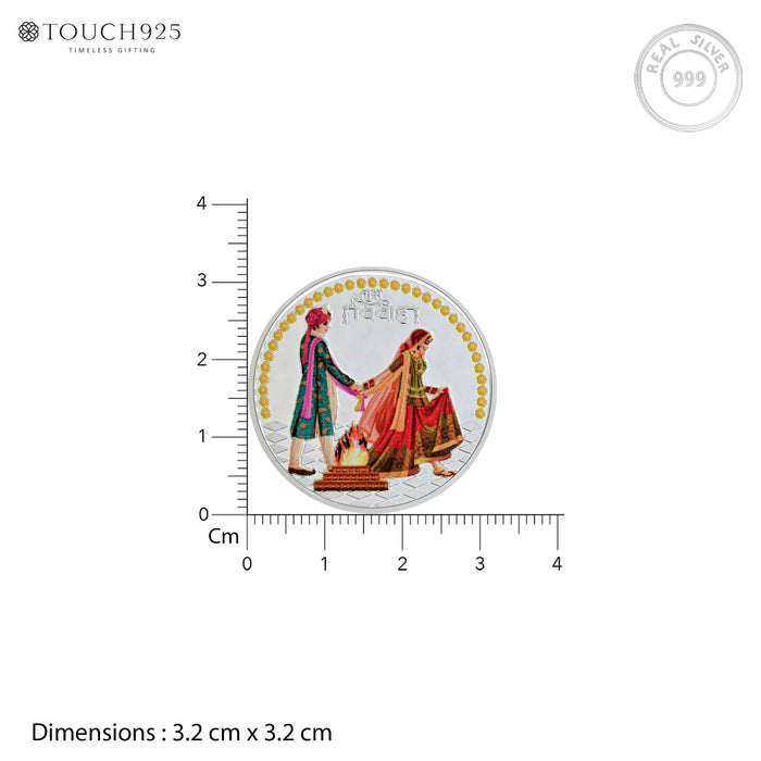 10g Shubh Vivah Pure 999 Silver Coin
