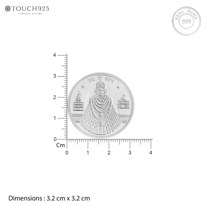 10g Shyam Baba Pure 999 Silver Coin