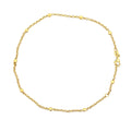 14k Yellow Gold Rollo Bead Anklet