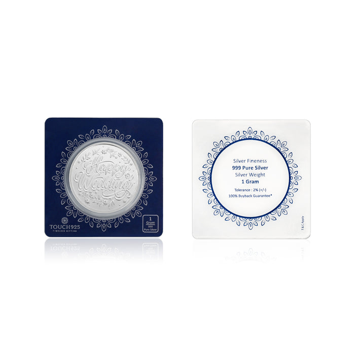 1g Happy Wedding 999 Silver Coin