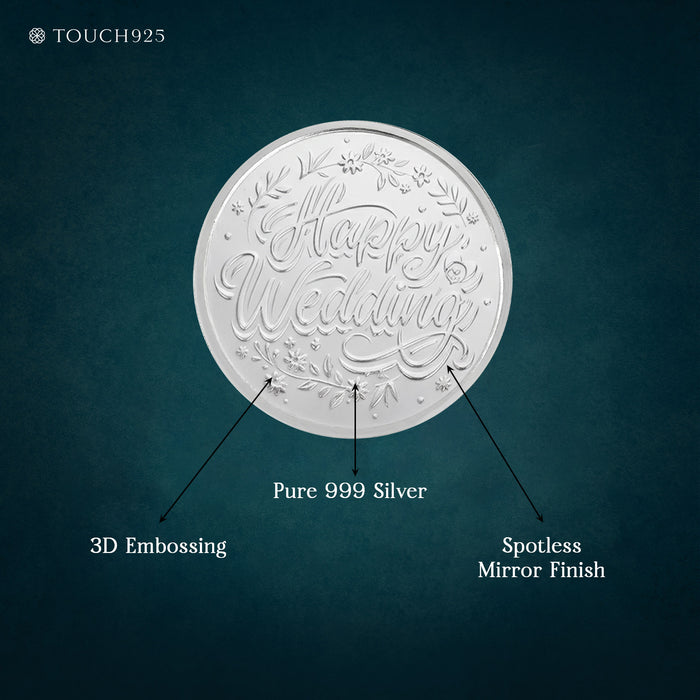 1g Happy Wedding 999 Silver Coin