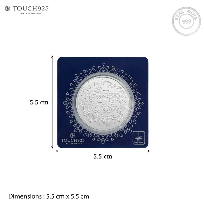 1g Happy Wedding 999 Silver Coin