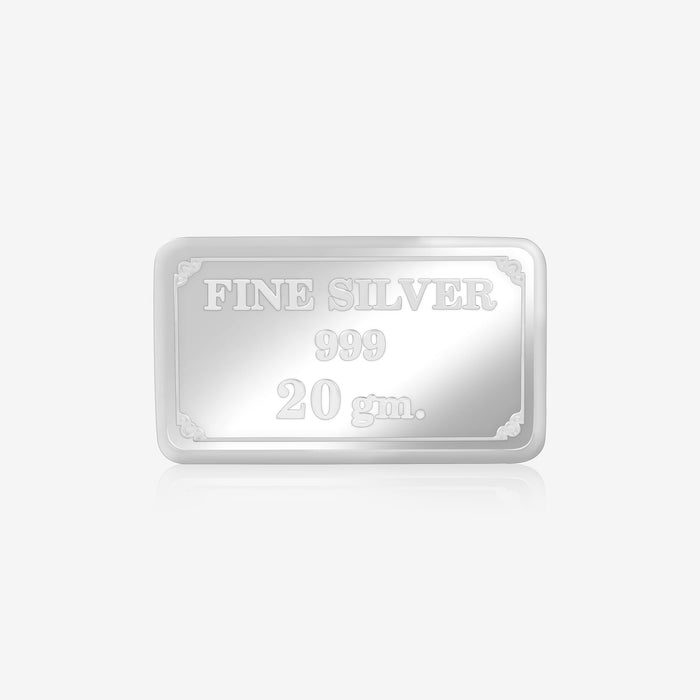 20g Ganesh and Lakshmi 999 Silver Bar
