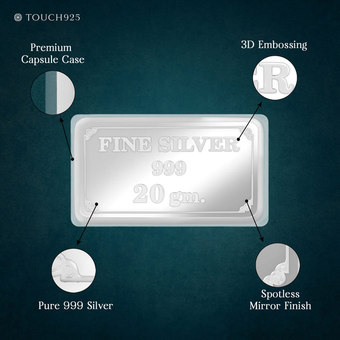 20g Ganesh and Lakshmi 999 Silver Bar