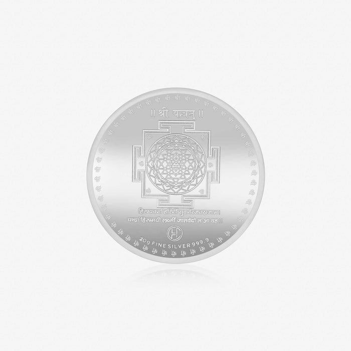 20g Ganesh and Lakshmi 999 Silver Coin