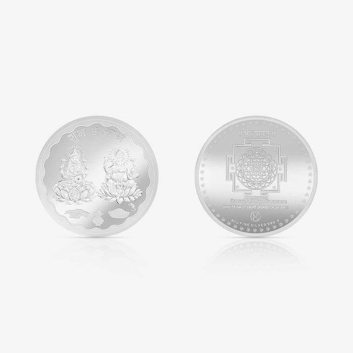 20g Ganesh and Lakshmi 999 Silver Coin