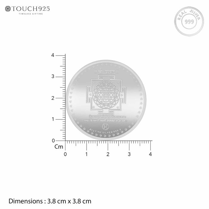 20g Ganesh and Lakshmi 999 Silver Coin