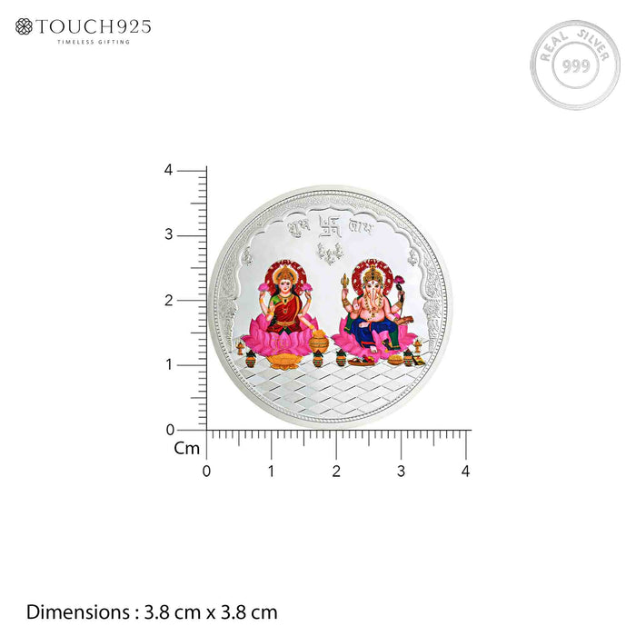 20g Lakshmi Ganesh Pure 999 Silver Coin
