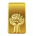 24K (999.9+) Purest 1 gm Lotus Gold Bar