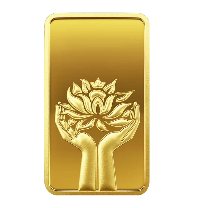 24K (999.9+) Purest 1 gm Lotus Gold Bar