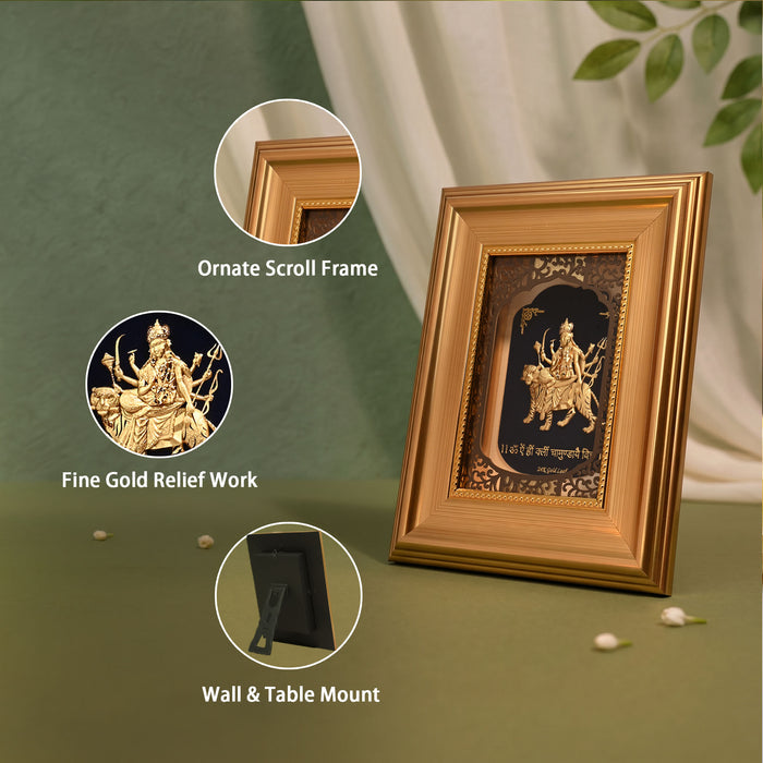 24K Gold Foil Maa Durga Frame