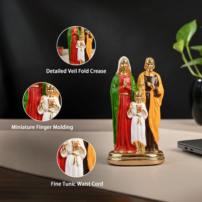 24K Gold Plated Holy Family Figurine