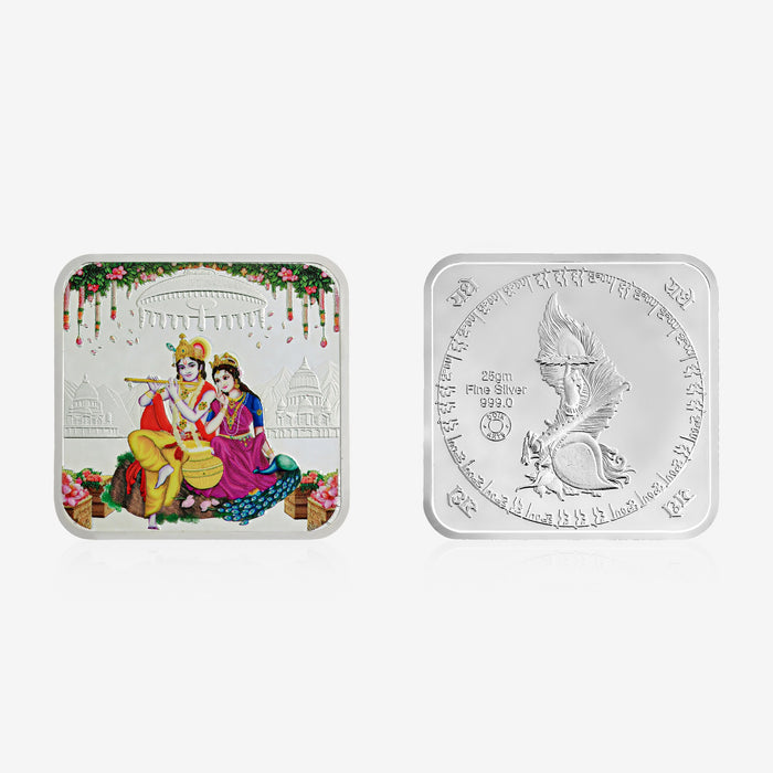 25g Radha Krishna Pure 999 Silver Coin