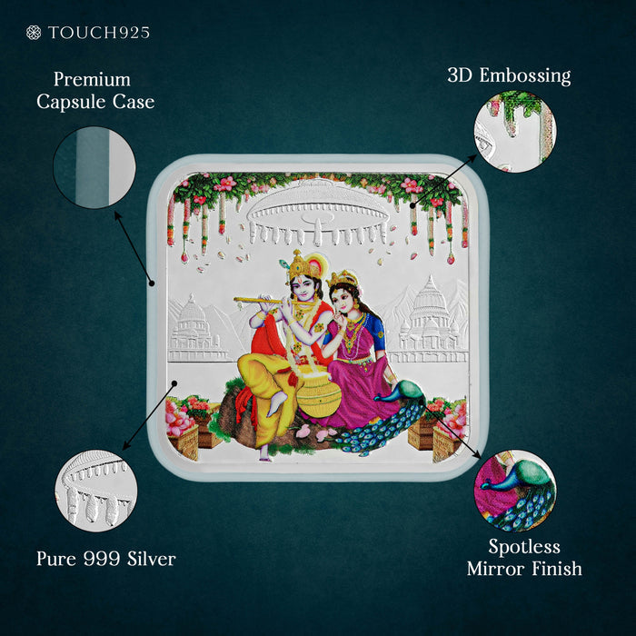 25g Radha Krishna Pure 999 Silver Coin