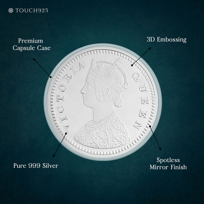 50g Queen Victoria Pure 999 Silver Coin