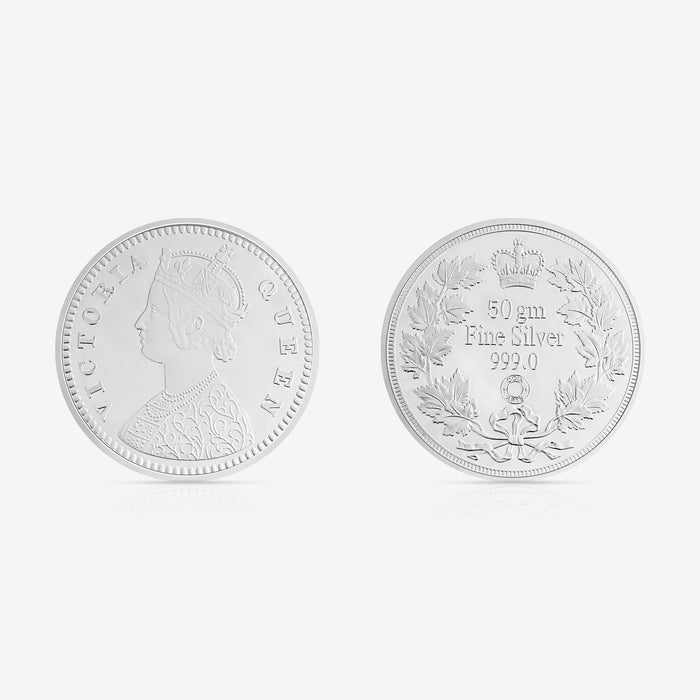 50g Queen Victoria Pure 999 Silver Coin