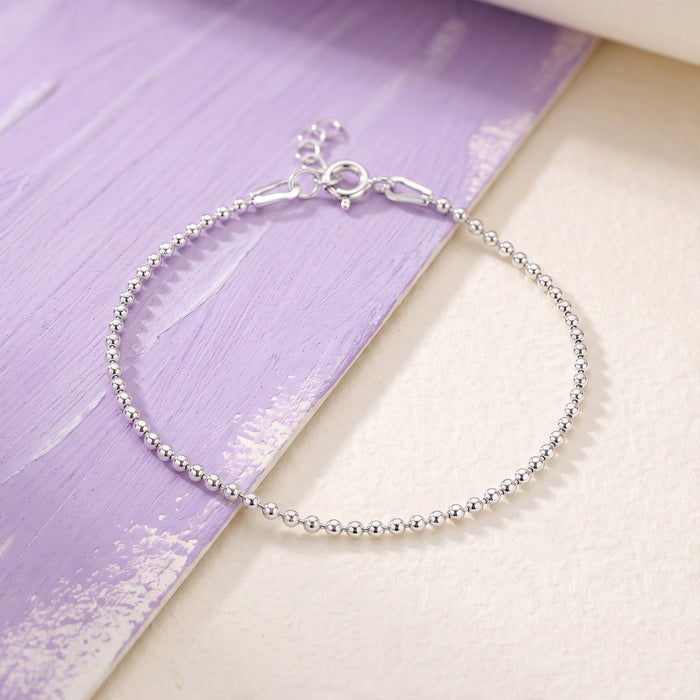 925 Silver Ball Chained Bracelet