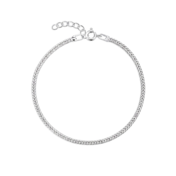 925 Silver Wheat Chain Bracelet