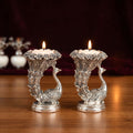 999 Silver Designer Peacock Candle Holder