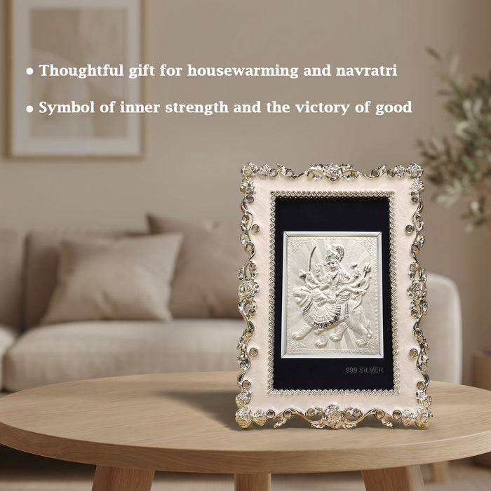 999 Silver Durga Maa Frame