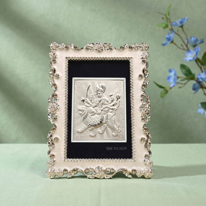 999 Silver Durga Maa Frame