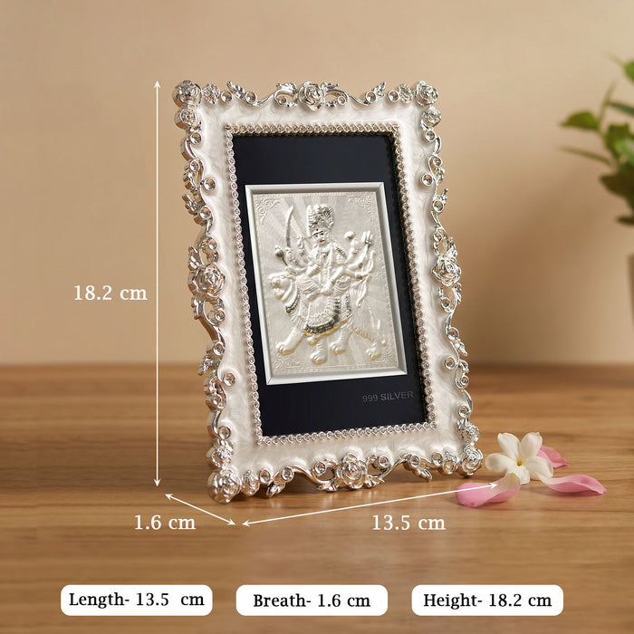999 Silver Durga Maa Frame