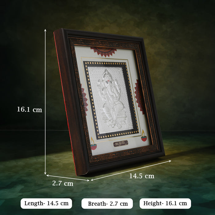999 Silver Ganesh Decor Frame