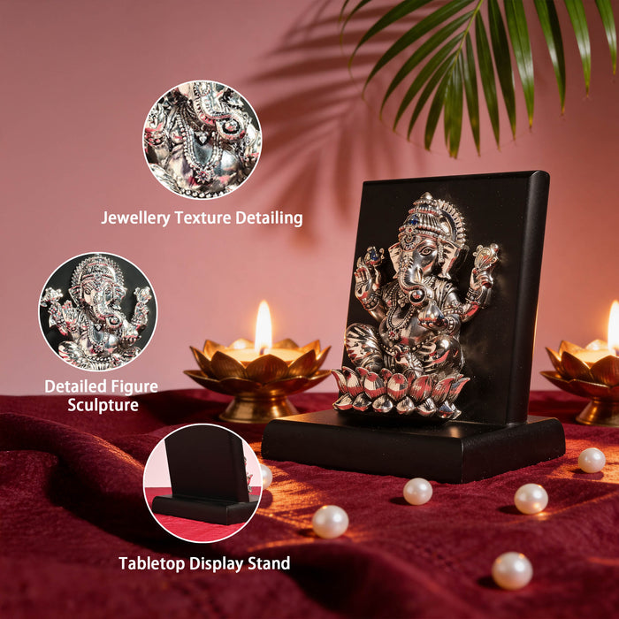 999 Silver Ganesh Ji Decorative Idol