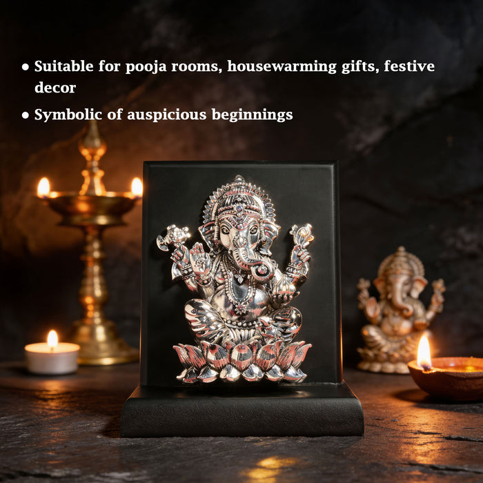 999 Silver Ganesh Ji Decorative Idol