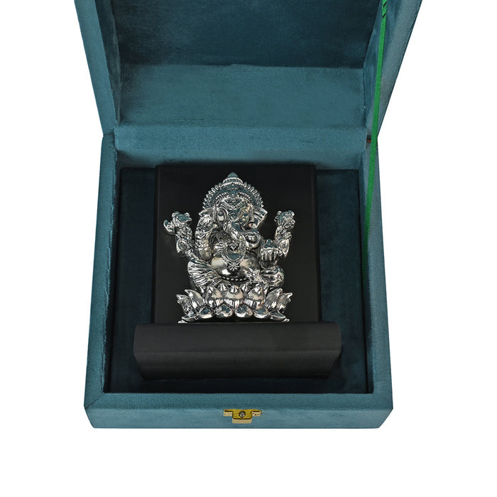 999 Silver Ganesh Ji Decorative Idol