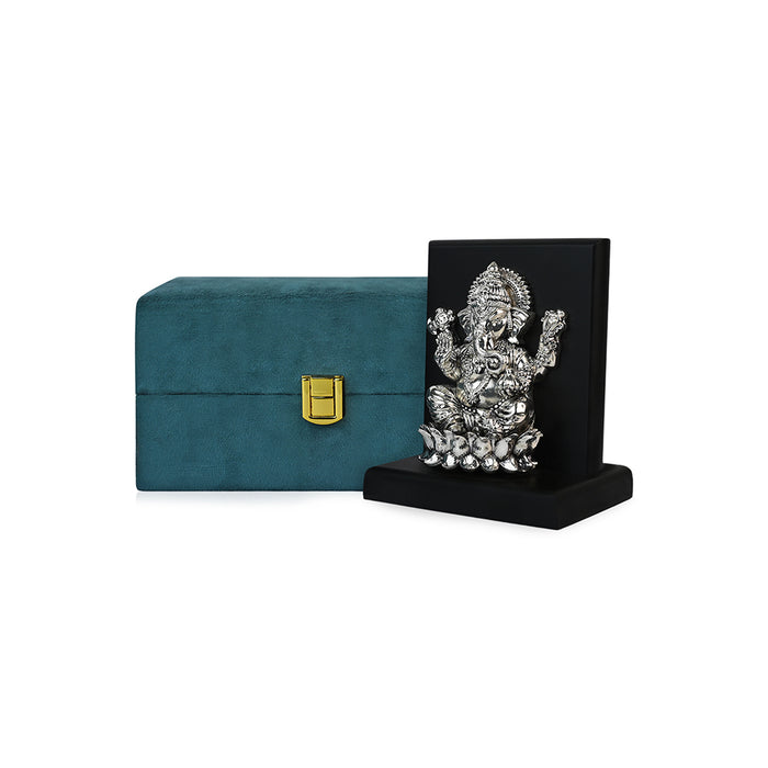 999 Silver Ganesh Ji Decorative Idol