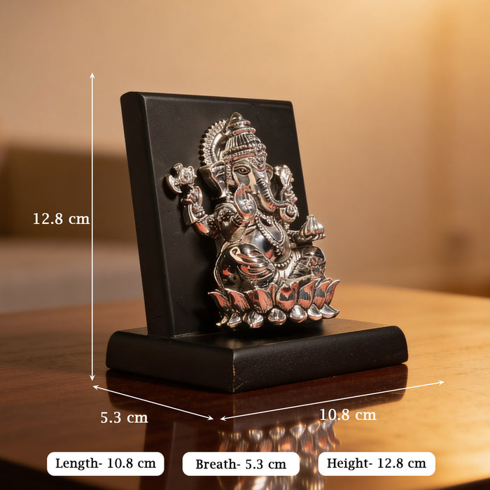 999 Silver Ganesh Ji Decorative Idol