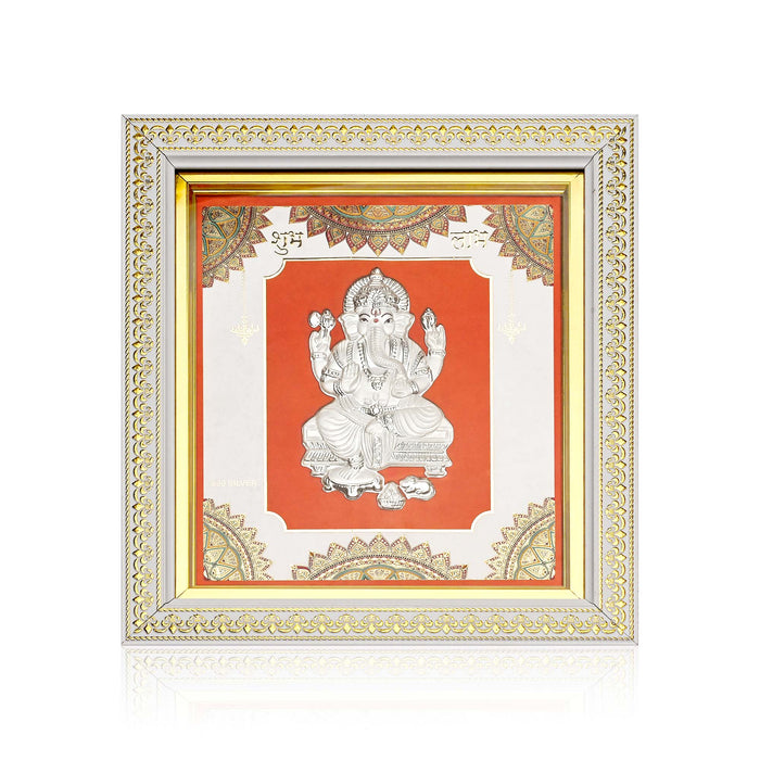 999 Silver Ganesh Wall Frame