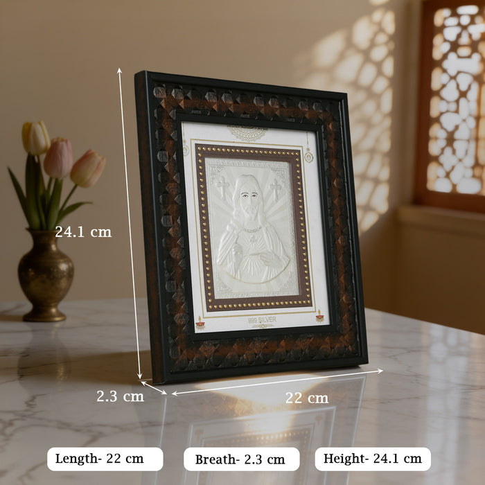 999 Silver Jesus Wall Frame