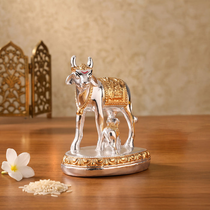 999 Silver Kamdhenu Idol