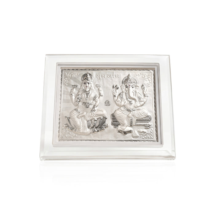 999 Silver Lakshmi Ganesh Idol Frame