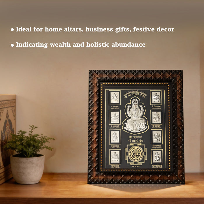 999 Silver Lakshmi Maa Idol Frame