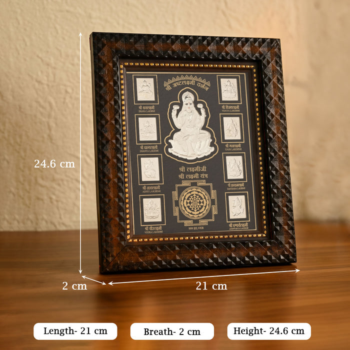 999 Silver Lakshmi Maa Idol Frame
