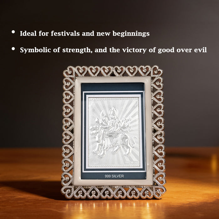 999 Silver Maa Durga Frame